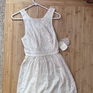 Altar'd State Cream Feminine Lace Lined Womens Dress Medium NWT